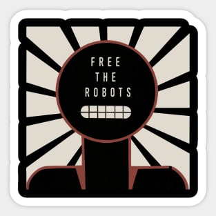 Free the Robots Sticker